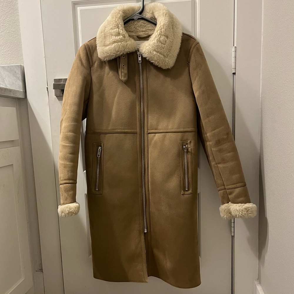 Zara Suede/Fur coat